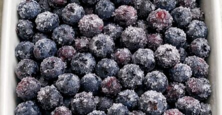 Dump frozen raw blueberries straight into the casserole dish with 3 simple ingredients and watch your husband go back for thirds of this unbelievable